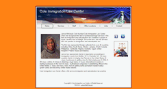 Desktop Screenshot of coleimmigrationlaw.com