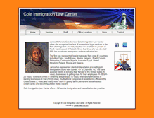 Tablet Screenshot of coleimmigrationlaw.com